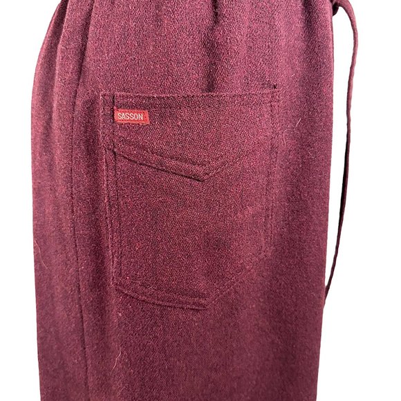 Vintage Sasson Paris Wool Blend Western Belted Wrap Dress Size 4/5 - Picture 9 of 13